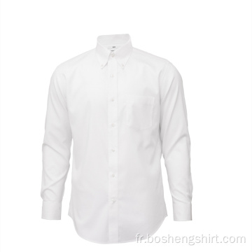 Chemise habillée personnalisée à manches longues pour hommes d&#39;affaires